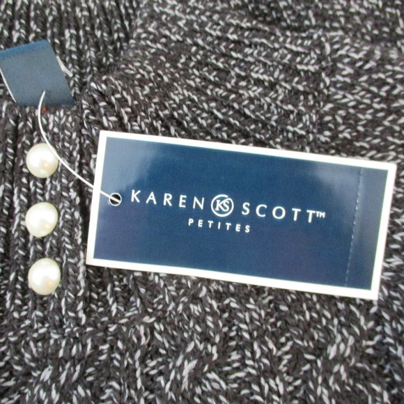 Karen Scott Petites Pullover Cable Knit Sweater - Picture 6 of 8